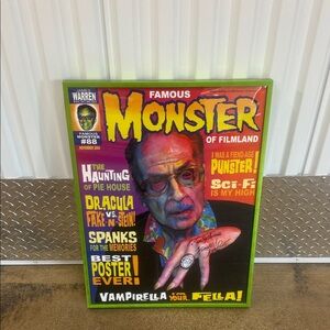 Famous Monsters of Filmland Signed Poster FRAMED